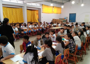 Fortalecen el idioma Poqomam en la niñez de Chinautla. (Foto: MCD)