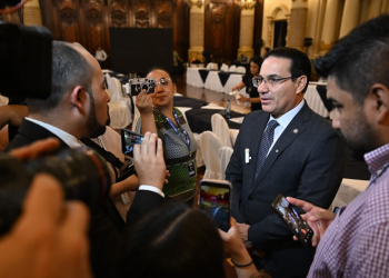 Ministro de Gobernación, Marco Antonio Villeda.