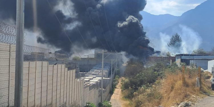 Imagen de las proporciones del incendio cuando se encontraba activo. / Foto: @SantosDalia.