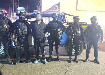 Extraditable capturado en Fraijanes. / Foto: PNC.