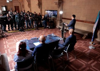 El nuevo estado de prevención en seis departamentos lo anunció el ministro de Gobernación en conferencia de prensa.