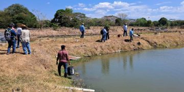 Productores zacapanecos conocen sobre producción acuícola./Foto: MAGA.