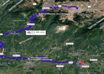 Ruta alterna que recomienda el CIV para transporte de carga mientras se restablece el paso vial por el paso provisional en la ruta Cito-180.