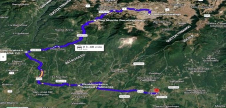 Ruta alterna que recomienda el CIV para transporte de carga mientras se restablece el paso vial por el paso provisional en la ruta Cito-180.