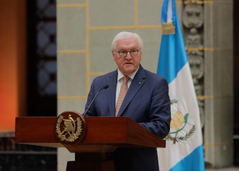 Presidente alemán, Frank-Walter Steinmeier, en una visita oficial en Guatemala. / Foto: Gilber García