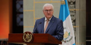 Presidente alemán, Frank-Walter Steinmeier, en una visita oficial en Guatemala. / Foto: Dickens Zamora