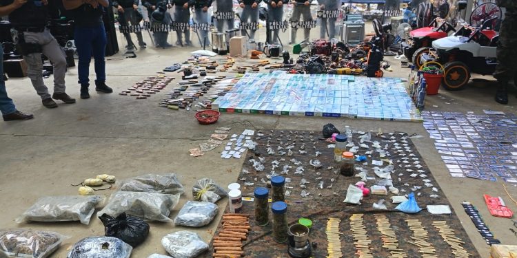 Hallazgos durante requisa focalizada. / Foto: SP