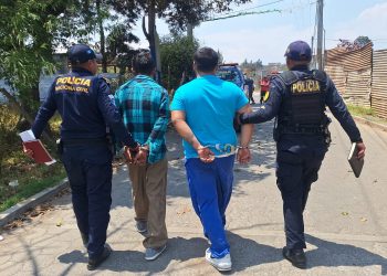 La PNC informó sobre la captura de dos presuntos sicarios vinculados a la pandilla Barrio 18. / Foto: PNC