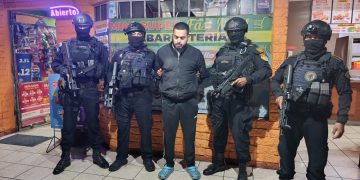 Extraditable capturado en Fraijanes. / Foto: PNC.