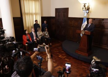 Presidente Bernardo Arévalo durante La Ronda. / Foto: Dickens Zamora
