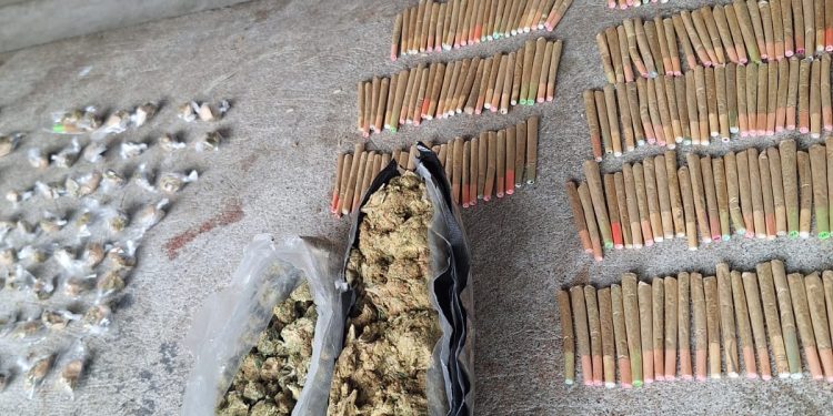 Drogas decomisadas durante la requisa. / Foto: PNC.