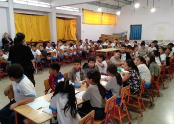 Estudiantes de Chinautla reconectan con el idioma poqomam./Foto: MCD.