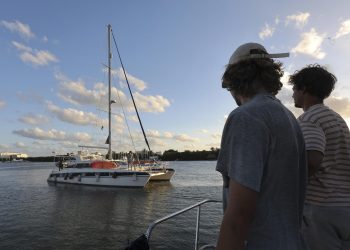 Embarcación 'Tiger Moth', que zarpó desde México con ayuda humanitaria hacia Cuba. / Foto: EFE.