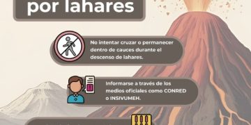 Lluvias generan descenso de lahar en la Barranca Ceniza, afluente del río Achiguate en volcán de Fuego