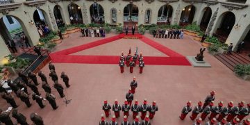 Presidente Bernardo Arévalo recibe al presidente de Alemania, Frank-Walter Steinmeier en el Palacio Nacional de la Cultura