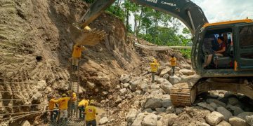 Avanzan trabajos en el km 189 de la ruta CITO-180 con paso vehicular habilitado