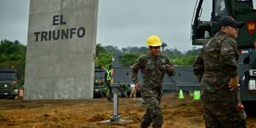 Instalación de la primera piedra para construcción de cárcel de máxima seguridad. / Foto: Alvaro Interiano.