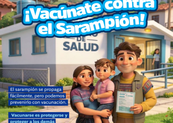 Salud realiza jornada de vacunación contra el sarampión . / Foto: MSPAS.