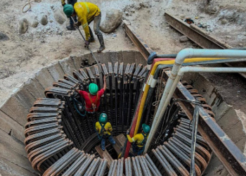 Construcción de puente Nahualate avanza./Foto: CIV.