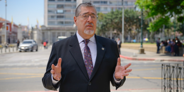 Presidente Bernardo Arévalo en su mensaje sobre los combustibles. / Foto: Álvaro Interiano.