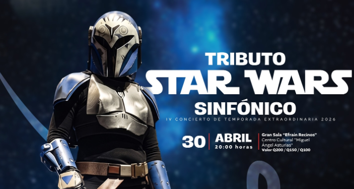 El tributo sinfónico a Star Wars se llevará a cabo en la Gran Sala Efraín Recinos el próximo 30 de abril. (Foto: MCD)
