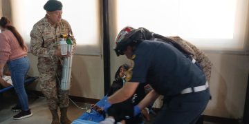 Ejército de Guatemala, a través de las Reservas Militares de Sololá, instaló un Centro de Emergencia de Atención Médica. / Foto: Ejército