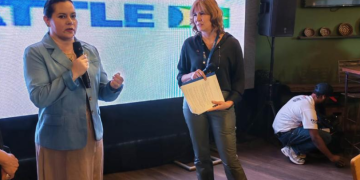 Durante su intervención, la ministra destacó que el ganado cebú representa una oportunidad estratégica para Guatemala. / Foto: MAGA