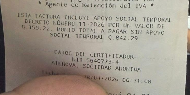 Apoyo temporal para combustibles se puede verificar en las facturas