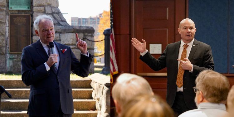 Senadores Tim Kaine (izquierda) y Mike Lee (derecha) piden al gobierno de Trump apoyar procesos electorales transparentes en Guatemala. / Foto: @SenMikeLee, @SenTimKaine, AGN.