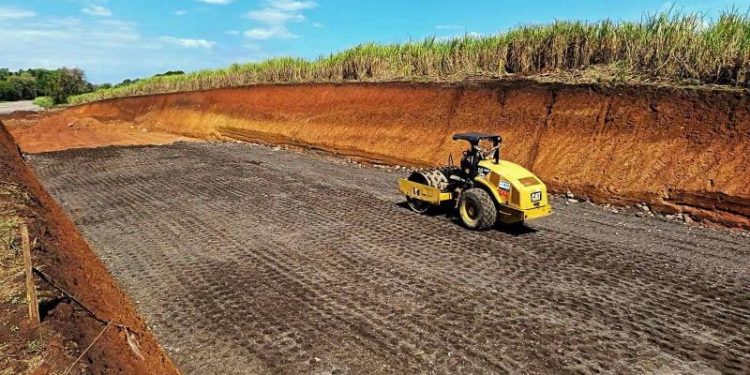 Ampliación a cuatro carriles avanza en Guanagazapa, Escuintla./Foto: CIV.