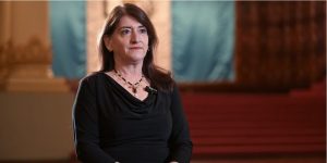 Ministra Grazioso anunció su renuncia este lunes./Foto: Álvaro Interiano.