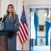 Melania Trump en su declaración ante medios sobre el caso Epstein. / Foto: EFE.