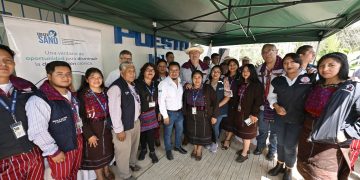 El presidente Bernardo Arévalo, durante la reciente inauguración de un puesto de salud en Todos Santos Cuchumatán, Huehuetenango. /Foto: Álvaro Interiano