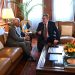 Los presidentes António Costa, del Consejo Europeo, y Bernardo Arévalo, durante reunión bilateral en el Palacio Nacional de la Cultura.