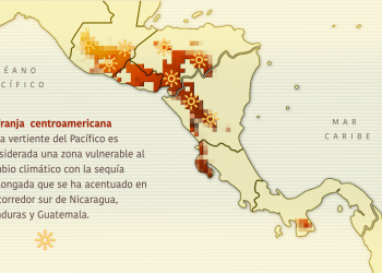 El corredor seco de Centroamérica abarca áreas desde México hasta Panamá.