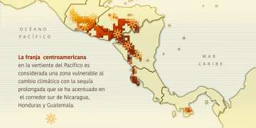 El corredor seco de Centroamérica abarca áreas desde México hasta Panamá.