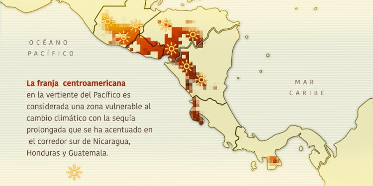El corredor seco de Centroamérica abarca áreas desde México hasta Panamá.