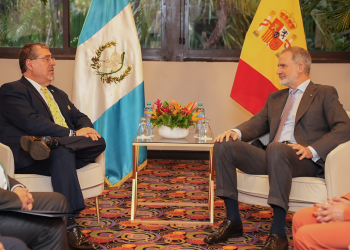 Presidente Bernardo Arévalo se reunión con el Rey de España, Felipe VI