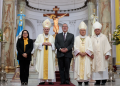 Presidente participó en la misa en conmemoración del primer aniversario del nombramiento del Papa León XIV. / Fotos: Analí Camey y Alex Jacinto.
