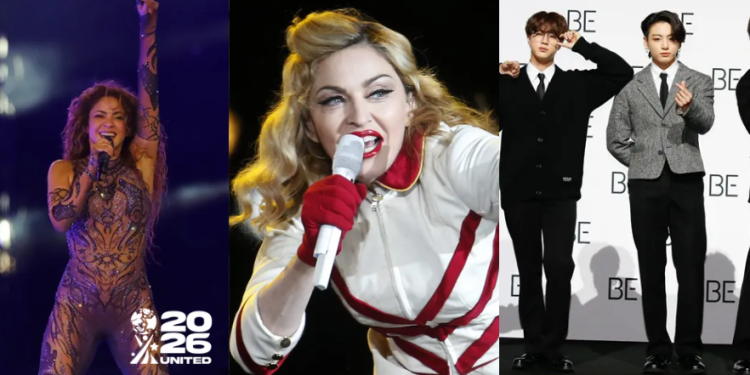 Mundial 2026: Shakira, Madonna y BTS cantarán en el show de medio tiempo de la final