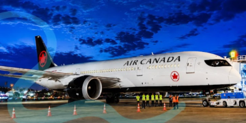 Aeropuerto La Aurora recibió a la aeronave Boeing 787-8 de Air Canada. / Foto: DGAC.