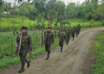 Ejército de Guatemala a través de la Segunda Brigada de Infantería, realiza patrullajes de seguridad, en el municipio de Esquipulas. / Foto: Ejército