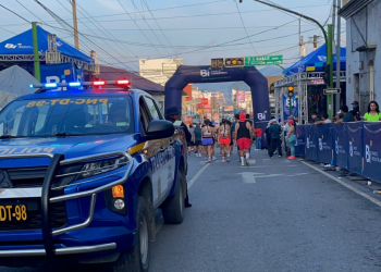 PNC participa en la Media Maratón de Cobán./Foto: PNC.