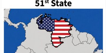 El presidente de EE. UU., Donald Trump, publicó un mapa de Venezuela pintado con los colores de la bandera de aquel país.