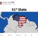 El presidente de EE. UU., Donald Trump, publicó un mapa de Venezuela pintado con los colores de la bandera de aquel país.