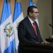 El nuevo fiscal general, Gabriel García Luna, durante la primera conferencia de prensa en el Ministerio Público.