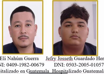 Dos hondureños se encuentran recluidos en un hospital de Puerto Barrios, Izabal. (Foto) Mingob