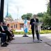 El presidente Bernardo Arévalo, durante La Ronda de este lunes desde el Insivumeh.