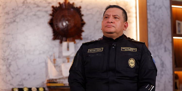 Director adjunto de la PNC, Héctor Noé González Prera.