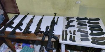 Investigadores de la PNC localizan arsenal durante allanamiento en colonia El Limón, zona 18